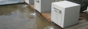 Gartenbrunnen Wasserfall Gropius
